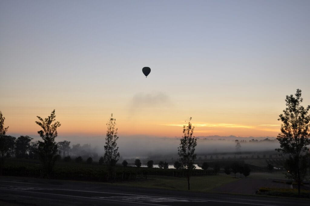 Sunrise Hot Air Ballon over the Hunter Valley